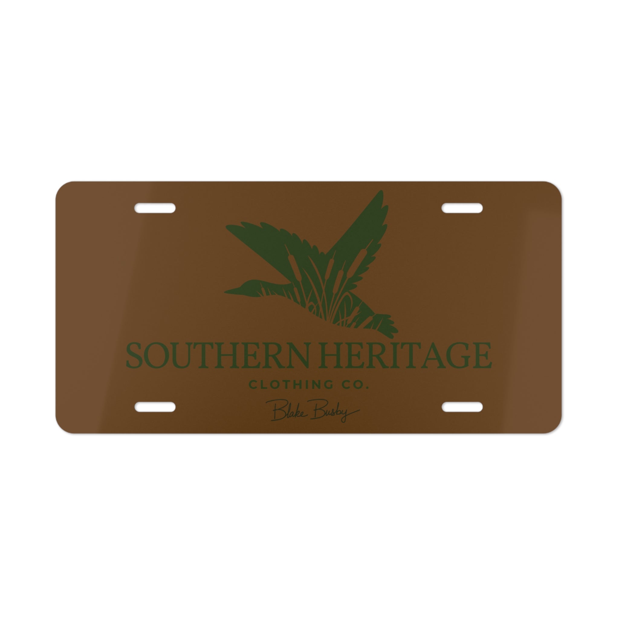 Southern Heritage Original 2.0 License Plate Brown & Green