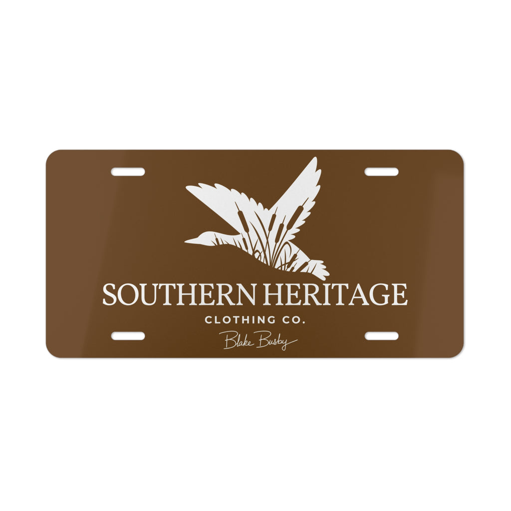 Southern Heritage Original 2.0 License Plate Brown & White