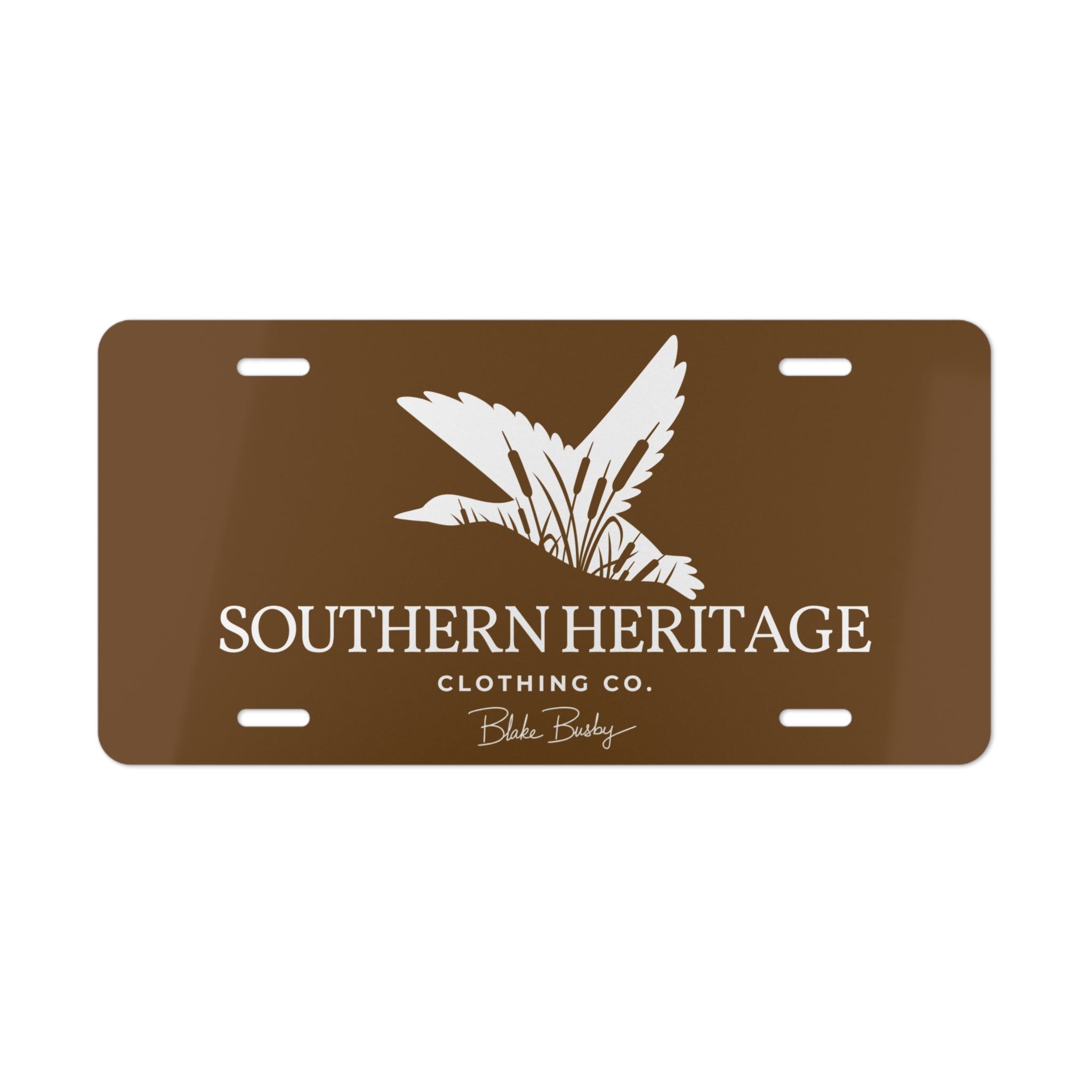 Southern Heritage Original 2.0 License Plate Brown & White