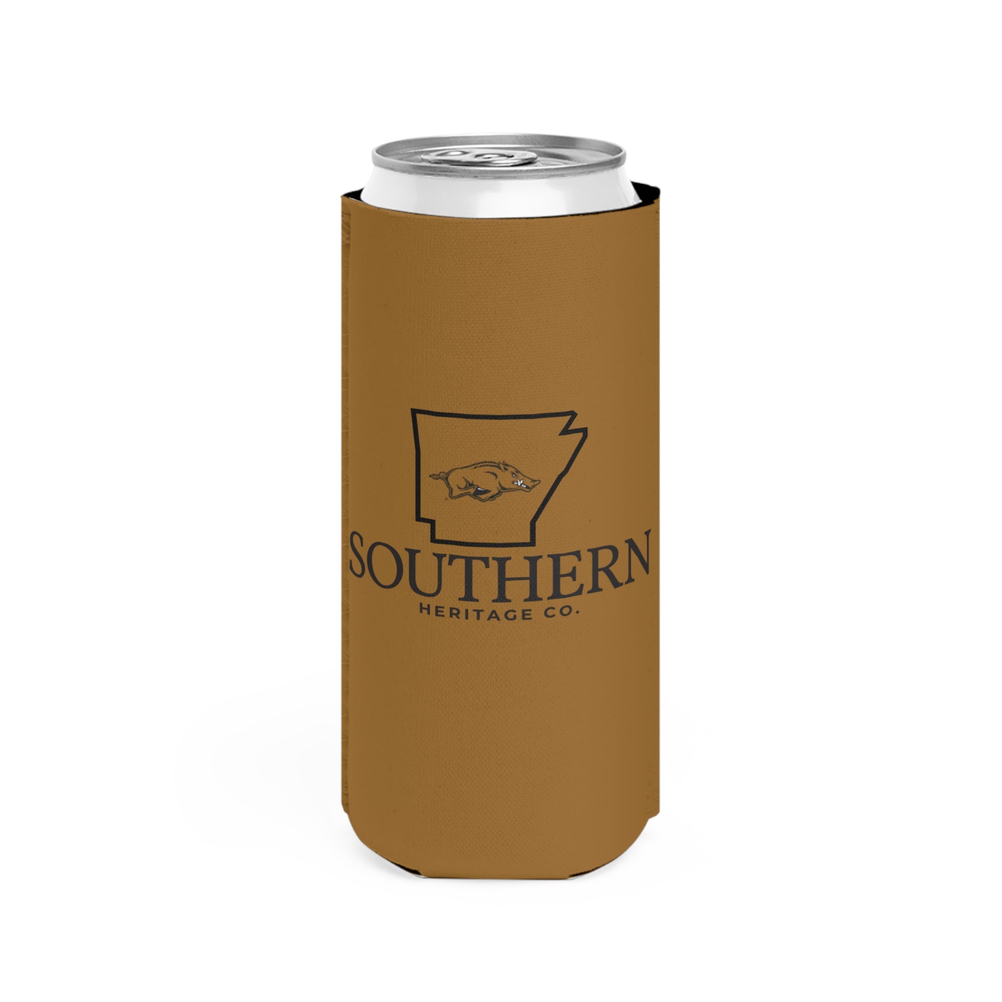 Southern Heritage - Arkansas Razorback Slim Can Coozy