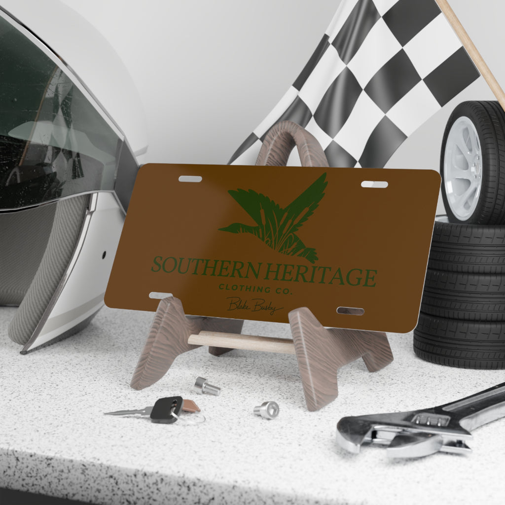 Southern Heritage Original 2.0 License Plate Brown & Green